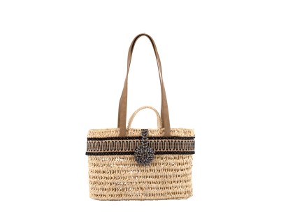 Bolso de palma de hombro CHANEL         